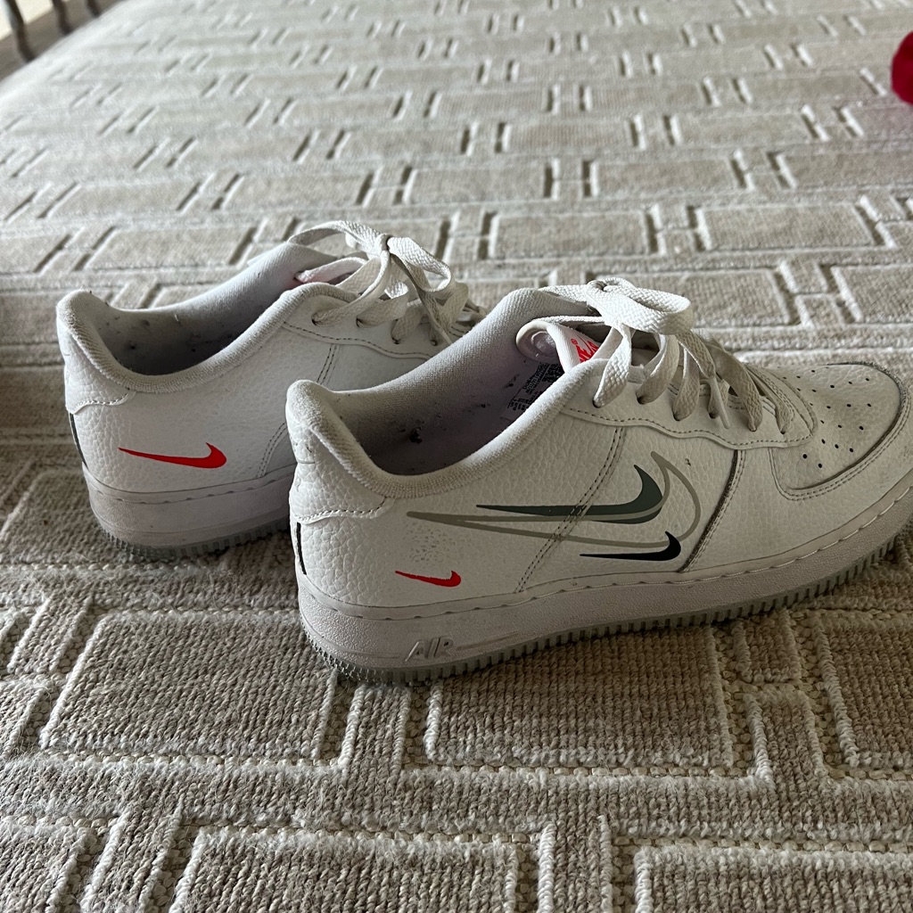 Nike Airforce Red And Gray Small Swoosh